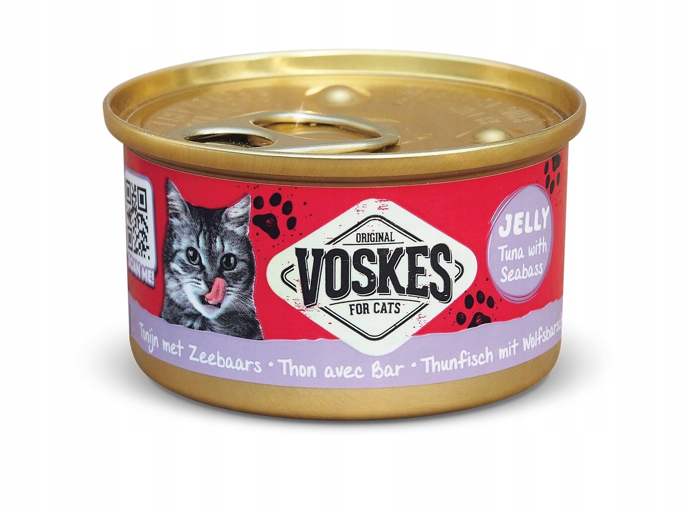 Tuňák S Mořským Okounem Vlhké Krmivo Pro Dospělé Kočky Voskes 24X 85 G