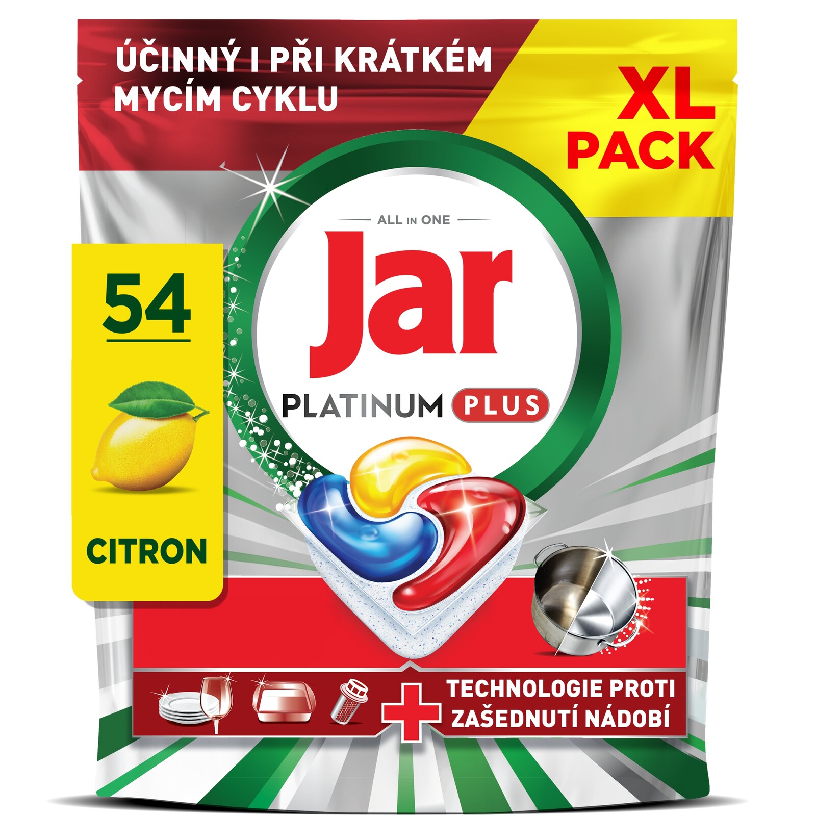 Jar Platinum Plus Lemon tablety do myčky 54 ks