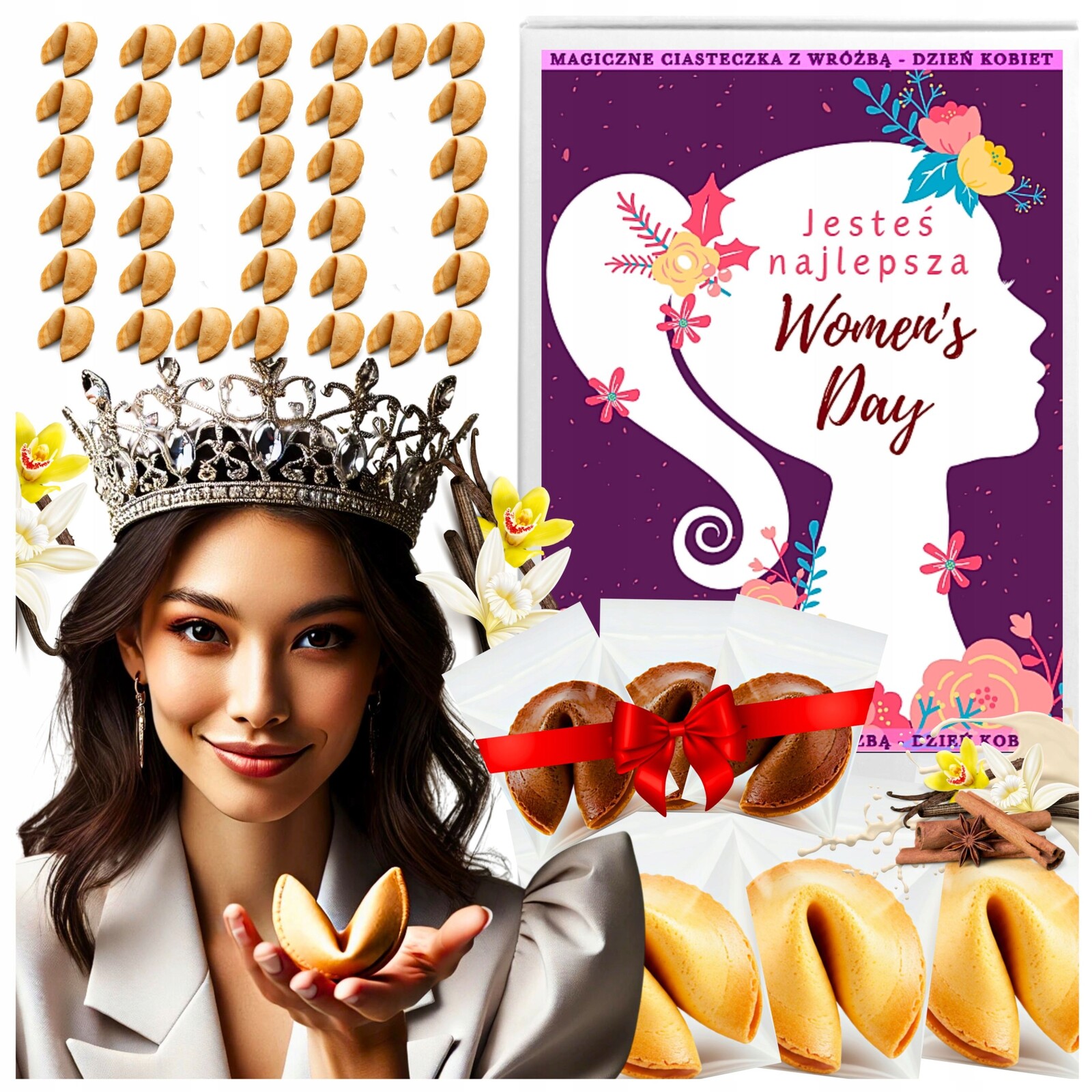 Sušenky s věštbou Den žen – Sladký Dárek pro ni 100 ks Dárek