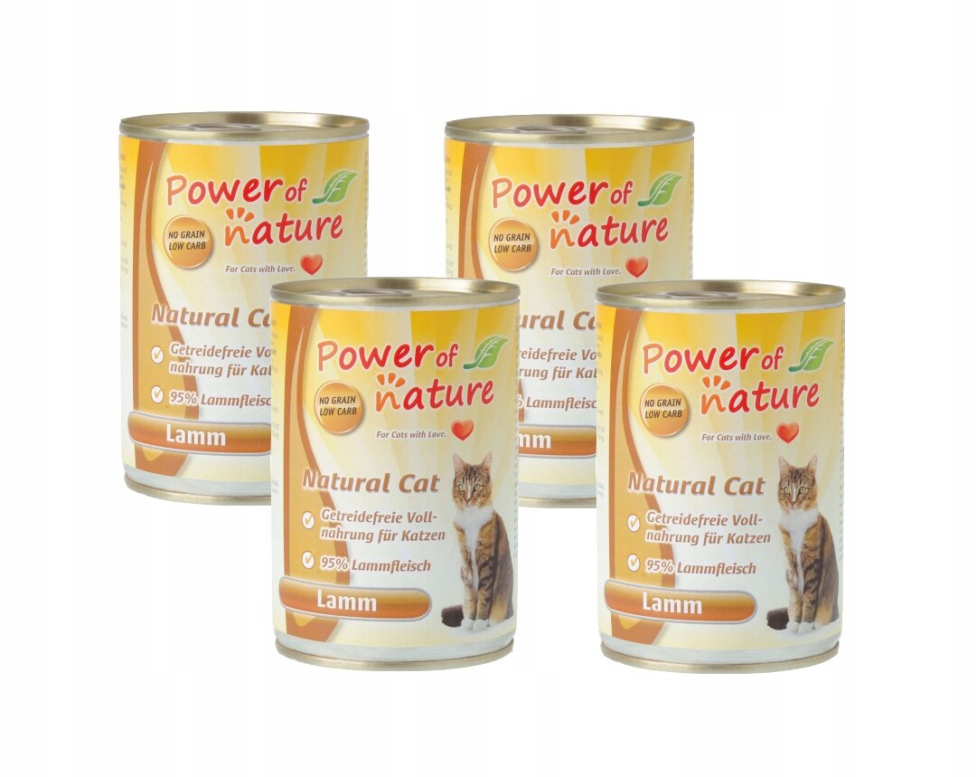 Natural Cat Jehněčí maso plechovka 4x400 g