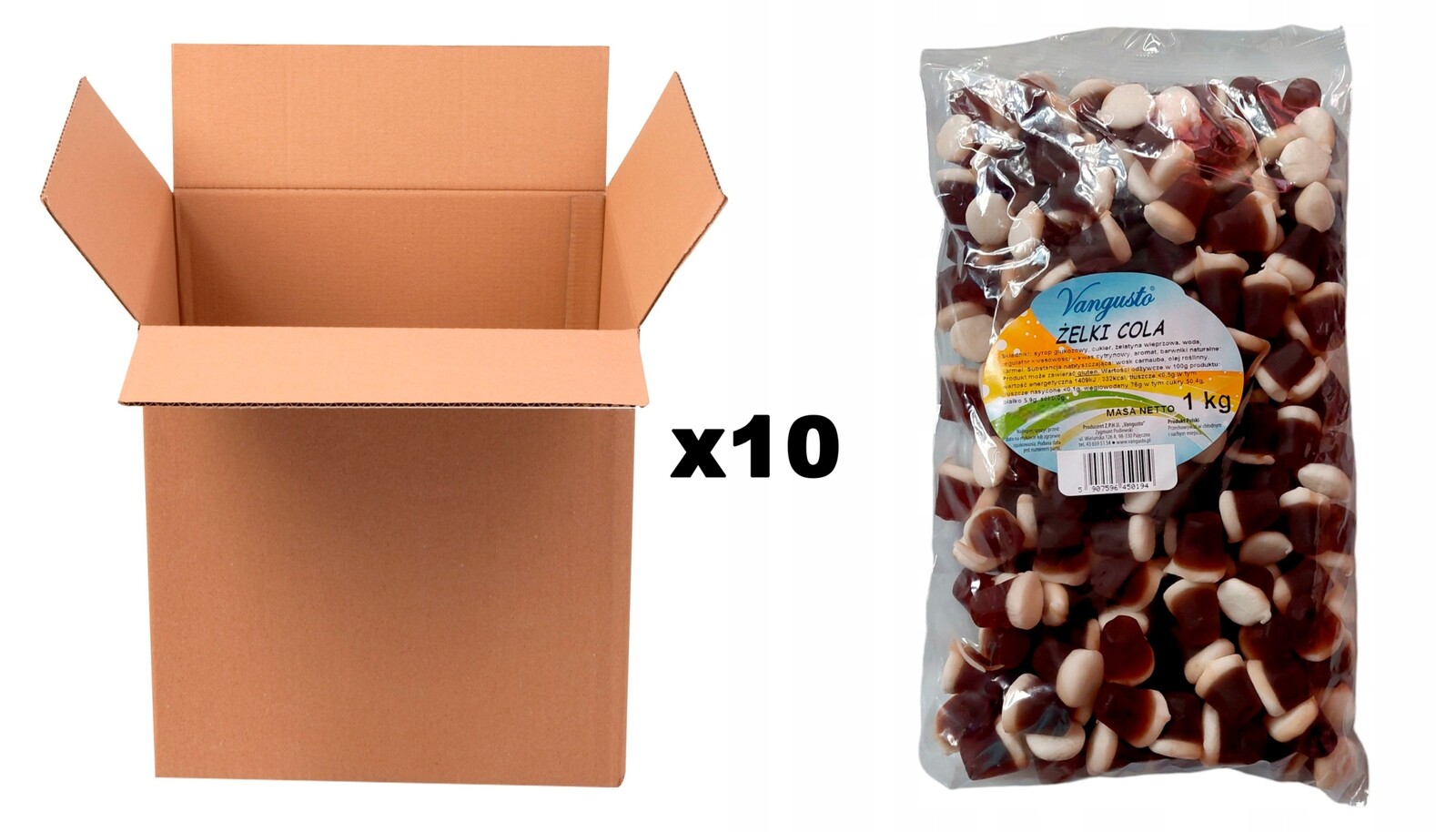 Želé Bonbony Vangusto 10x1 kg Cola