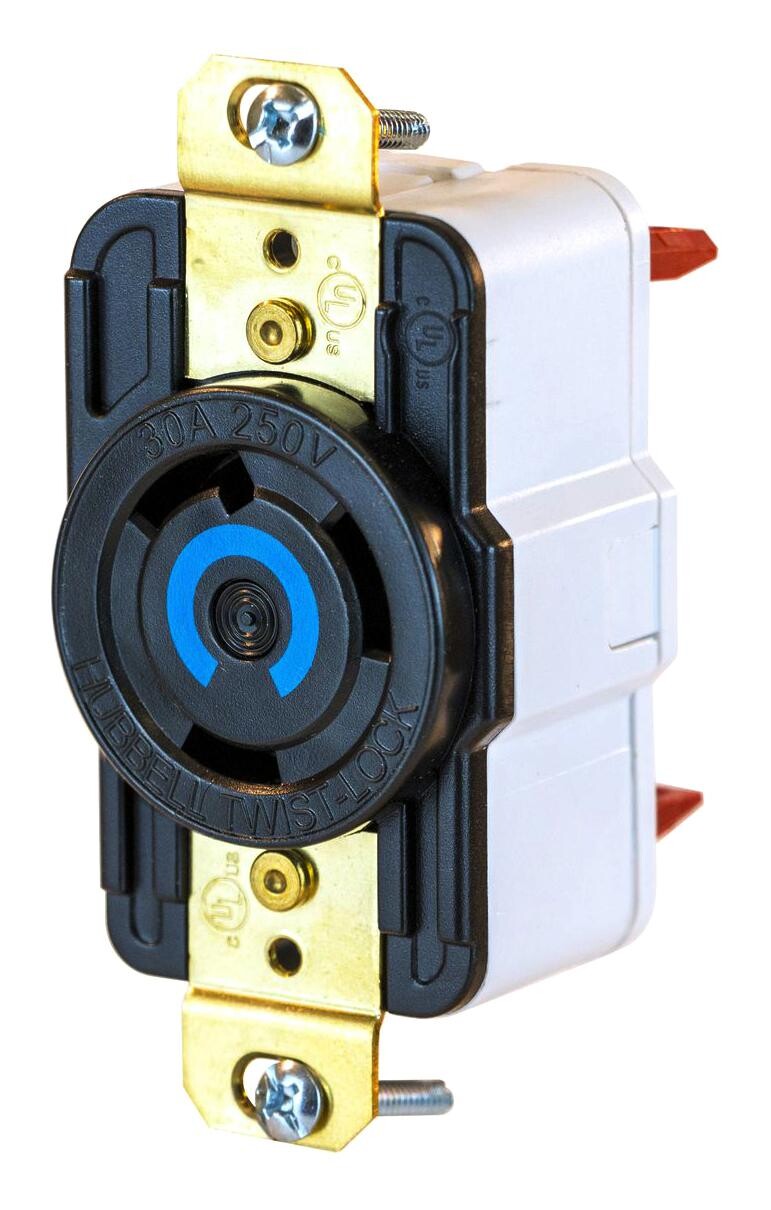 Hubbell Wiring Devices Hbl2620St Connector, Nema L6-30R, 30A, Black