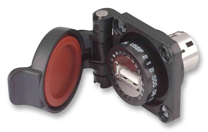 Amphenol Pcd Usbf21Bscc Receptacle Dust Cap, Black