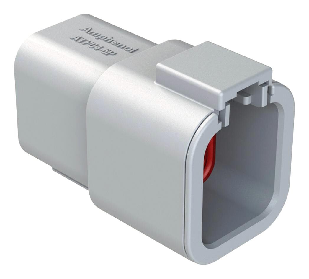 Amphenol Sine/tuchel Atp04-6P Automotive Housing, Rcpt, 6Pos, 25A, Gry