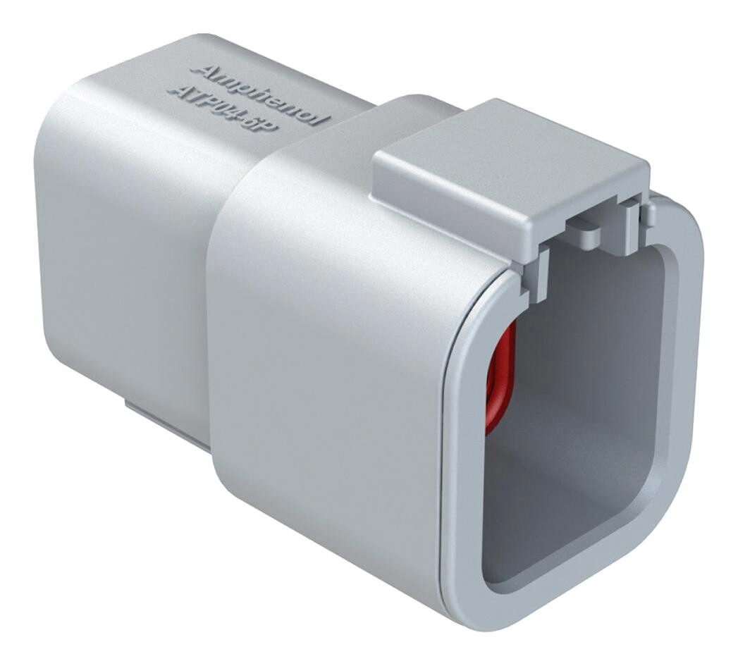 Amphenol Sine/tuchel Atp04-6P-Rd01 Automotive Housing, Rcpt, 6Pos, 25A, Gry