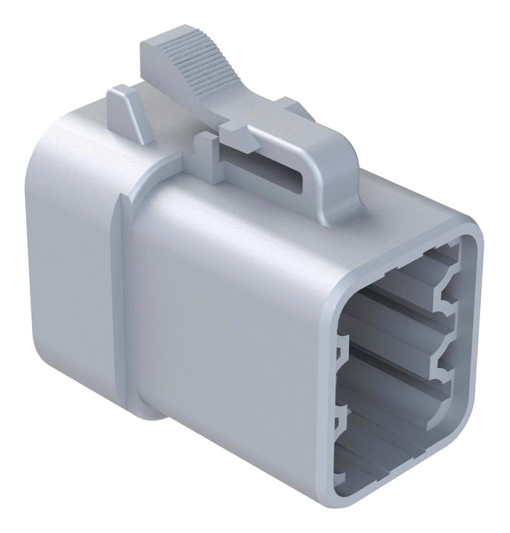 Amphenol Sine/tuchel Atp06-6S-Rd01 Automotive Housing, Plug, 6Pos, 25A, Gry