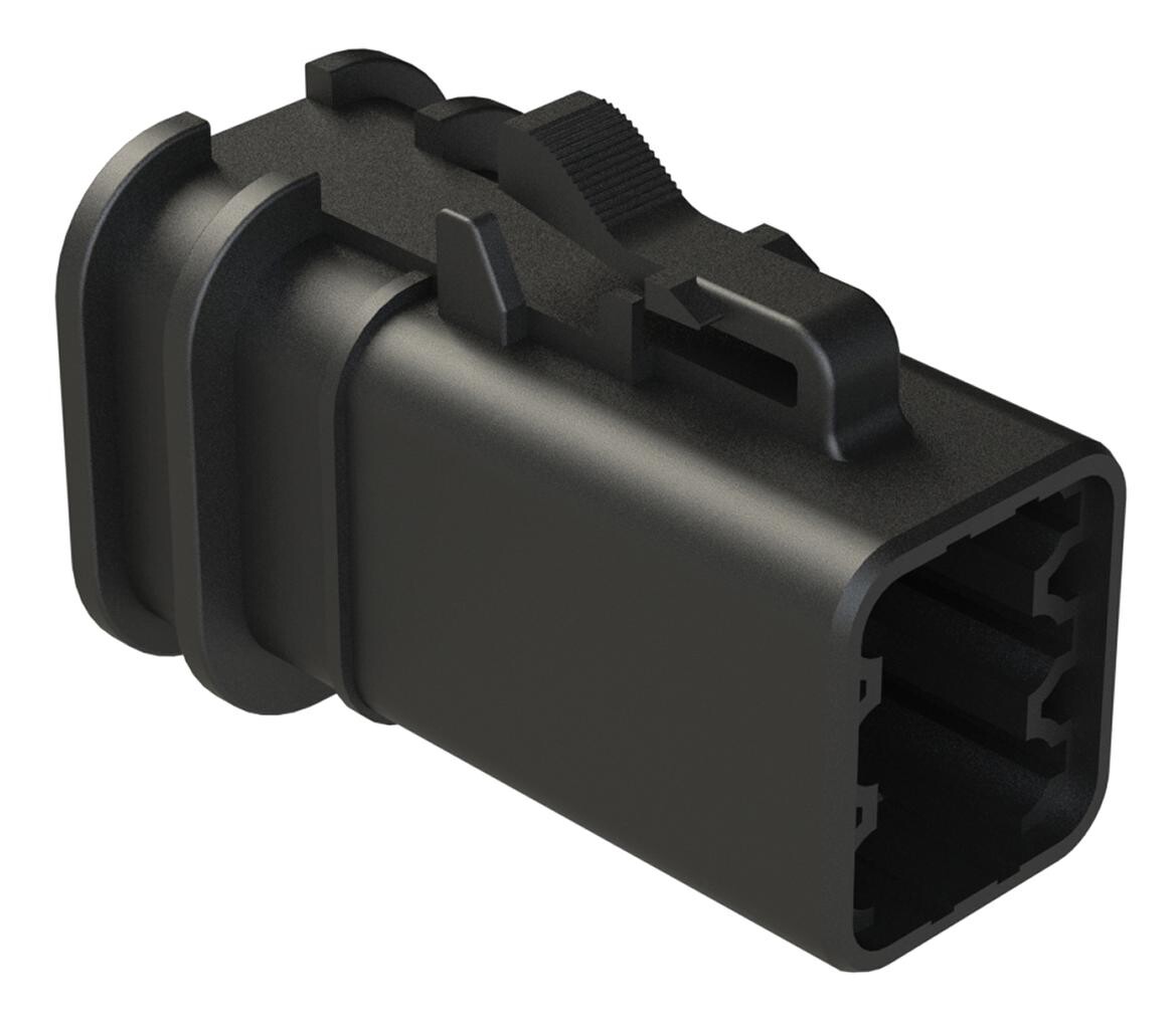 Amphenol Sine/tuchel Atp06-6S-Omrdblk Automotive Housing, Plug, 6Pos, 25A, Blk