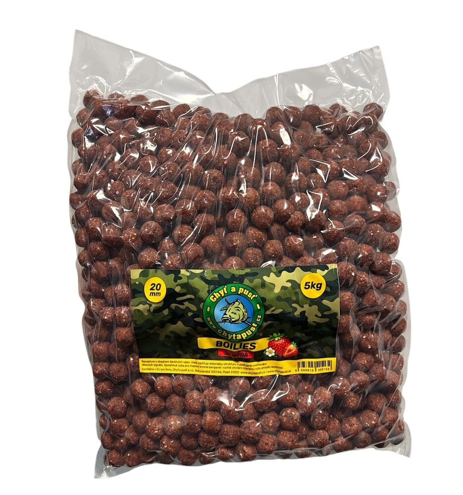 Chyť a pusť Boilies 20mm 5kg - Jahoda 20mm
