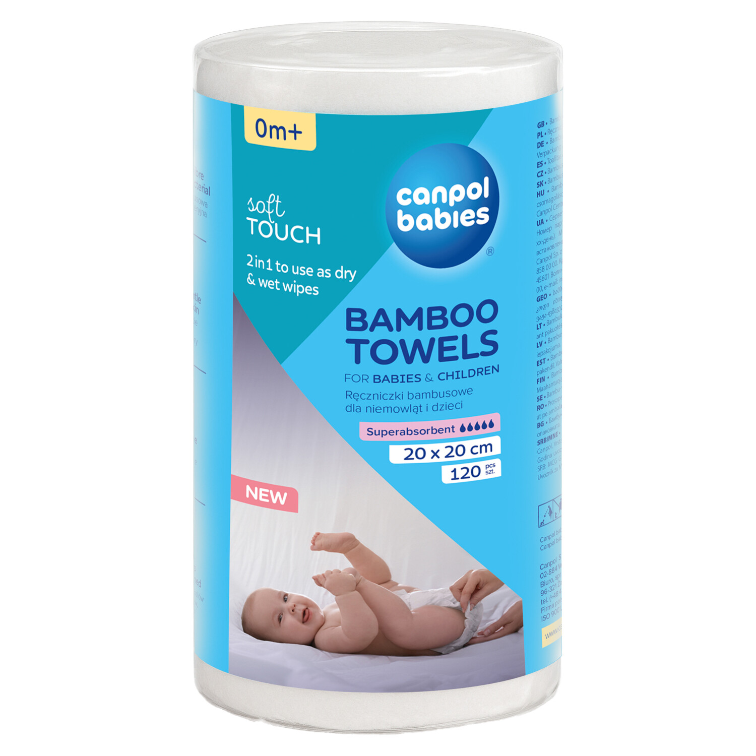 CANPOL BABIES Jednorázové bambusové ručníky 120 ks