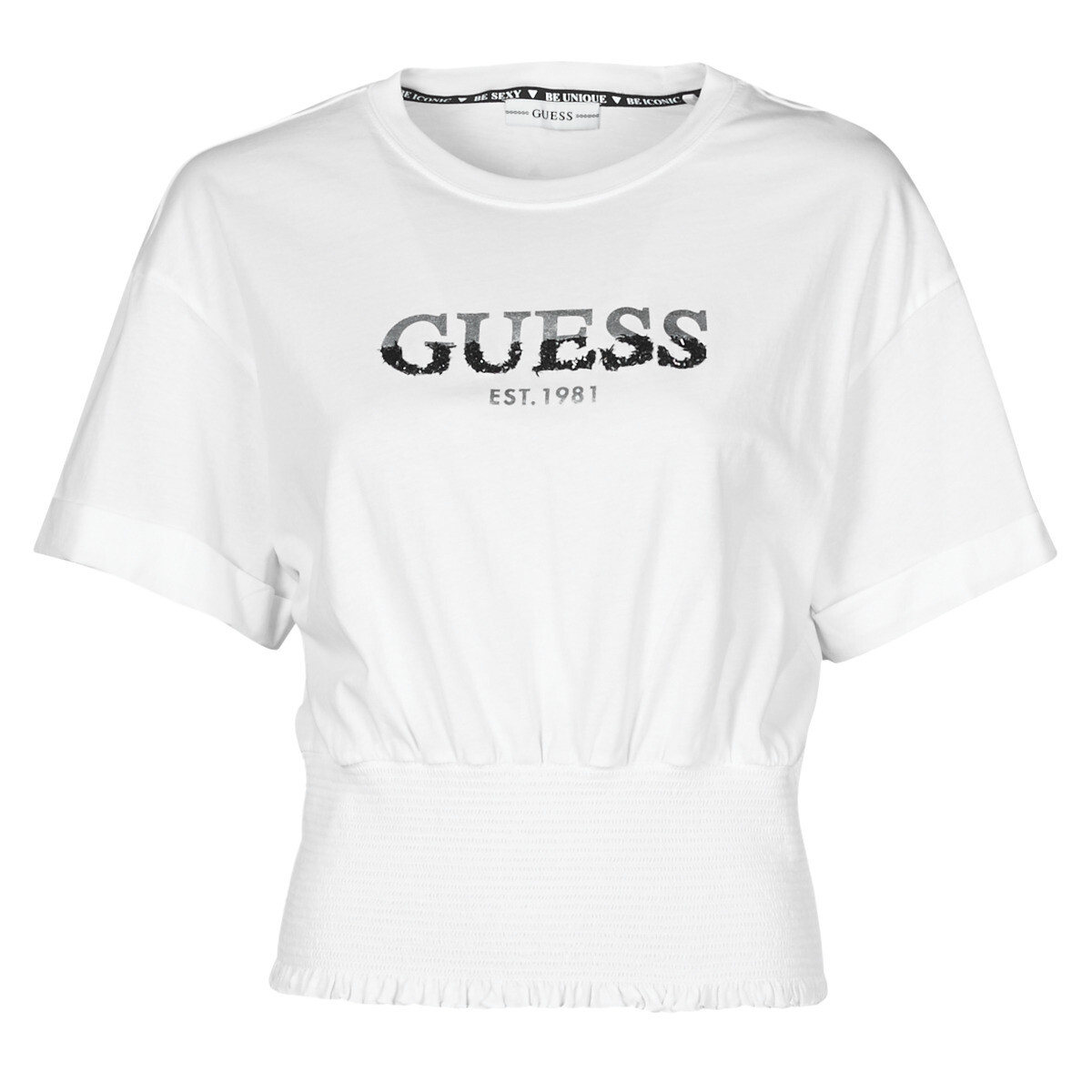 Guess  SS WINIFRED CROP TOP  Bílá