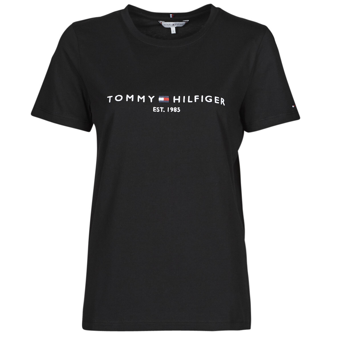 Tommy Hilfiger  HERITAGE HILFIGER CNK RG TEE  Černá