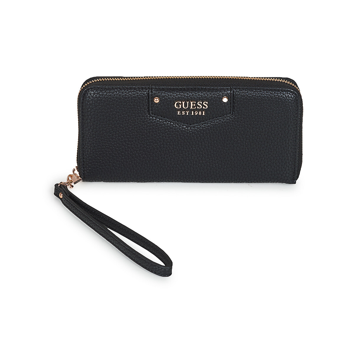 Guess  ECO BRENTON SLG LARGE ZIP AROUND  Černá