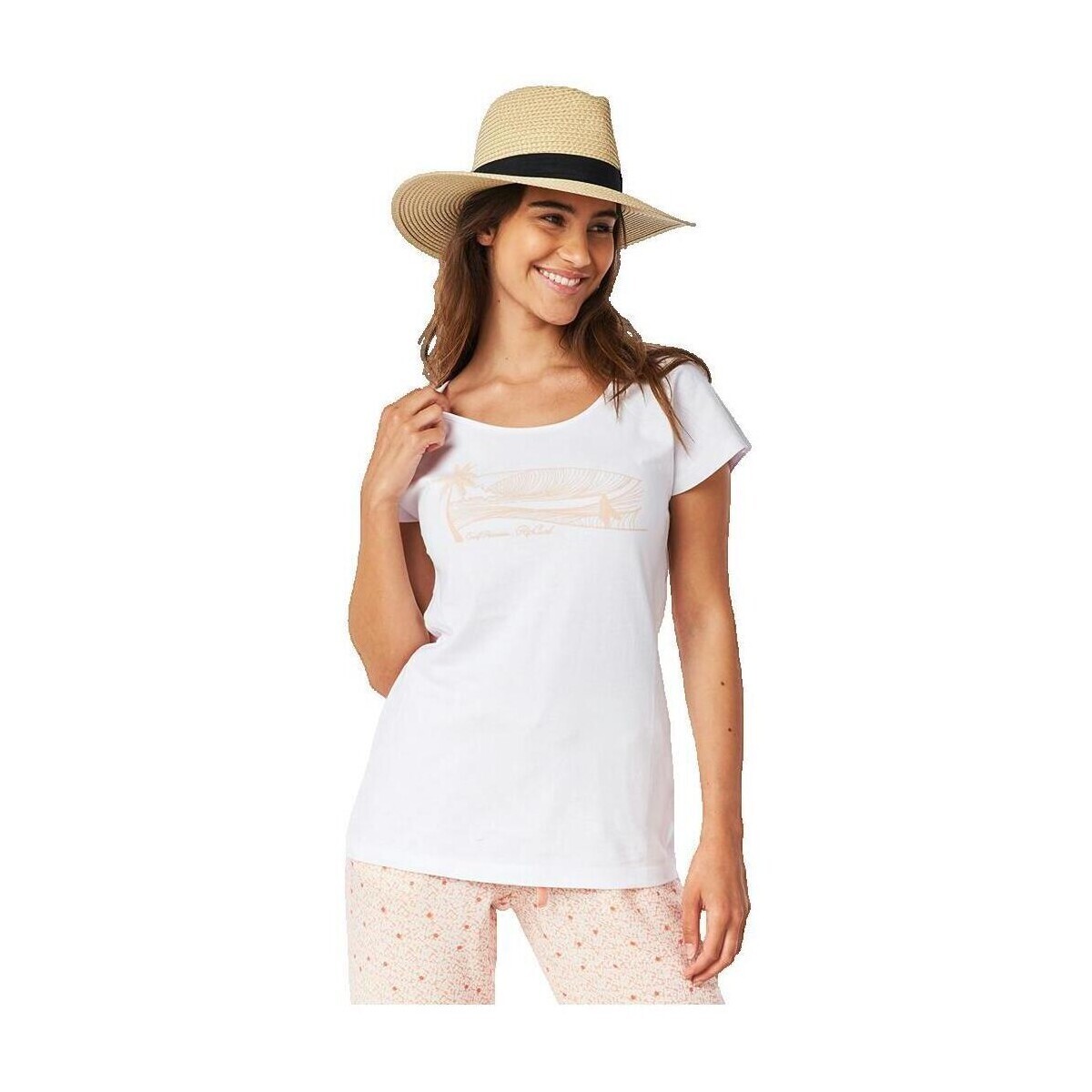 Rip Curl  T-shirt Rip Curl Playabella Graphic  Bílá