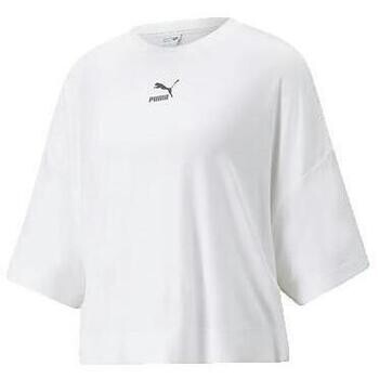 Puma  T-shirt  Classics Oversized Splitside  Bílá