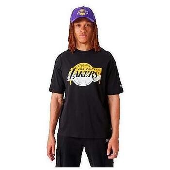 New-Era  T-shirt  Logo Drip Los Angeles Lakers Noir  Černá