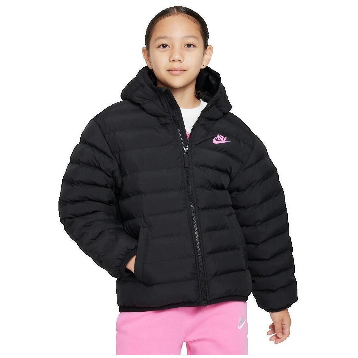 Nike  Doudoune  K NSW LOW SYNFL JKT ADP  Černá