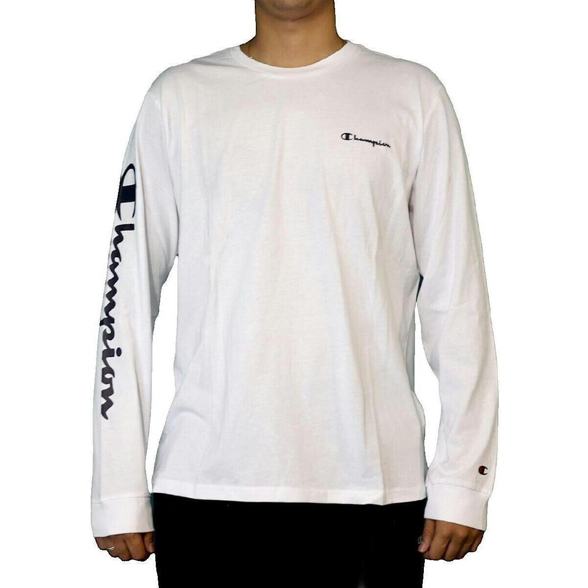 Champion  T-shirt  à col rond manches longues  Bílá