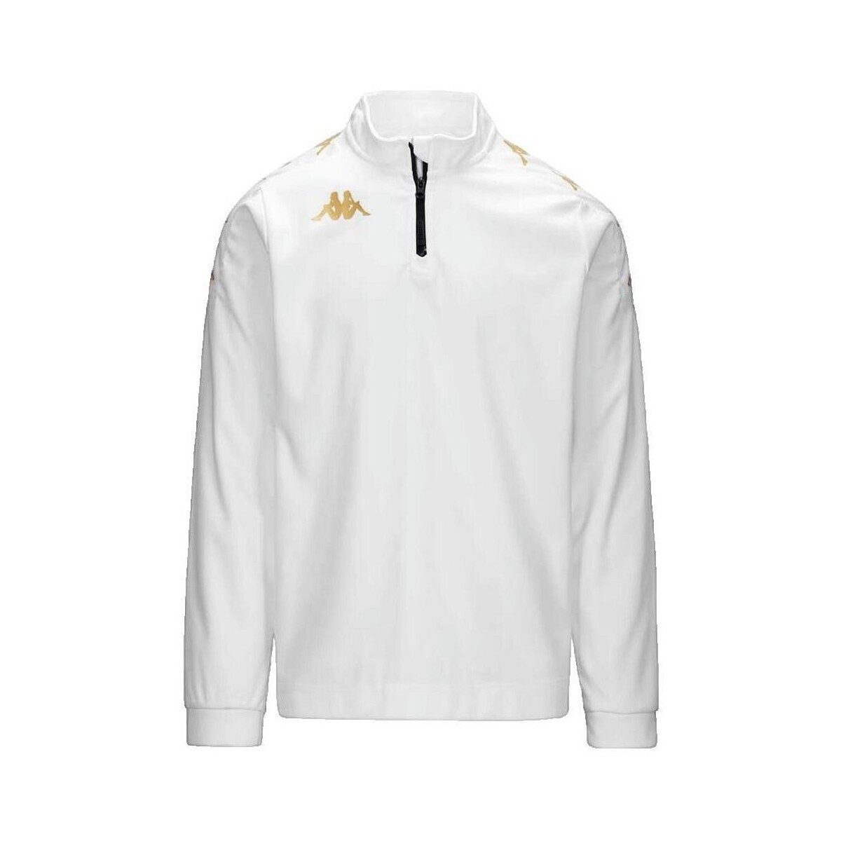 Kappa  Sweatshirt  Gassolo slim col demi-zip blanc  Bílá
