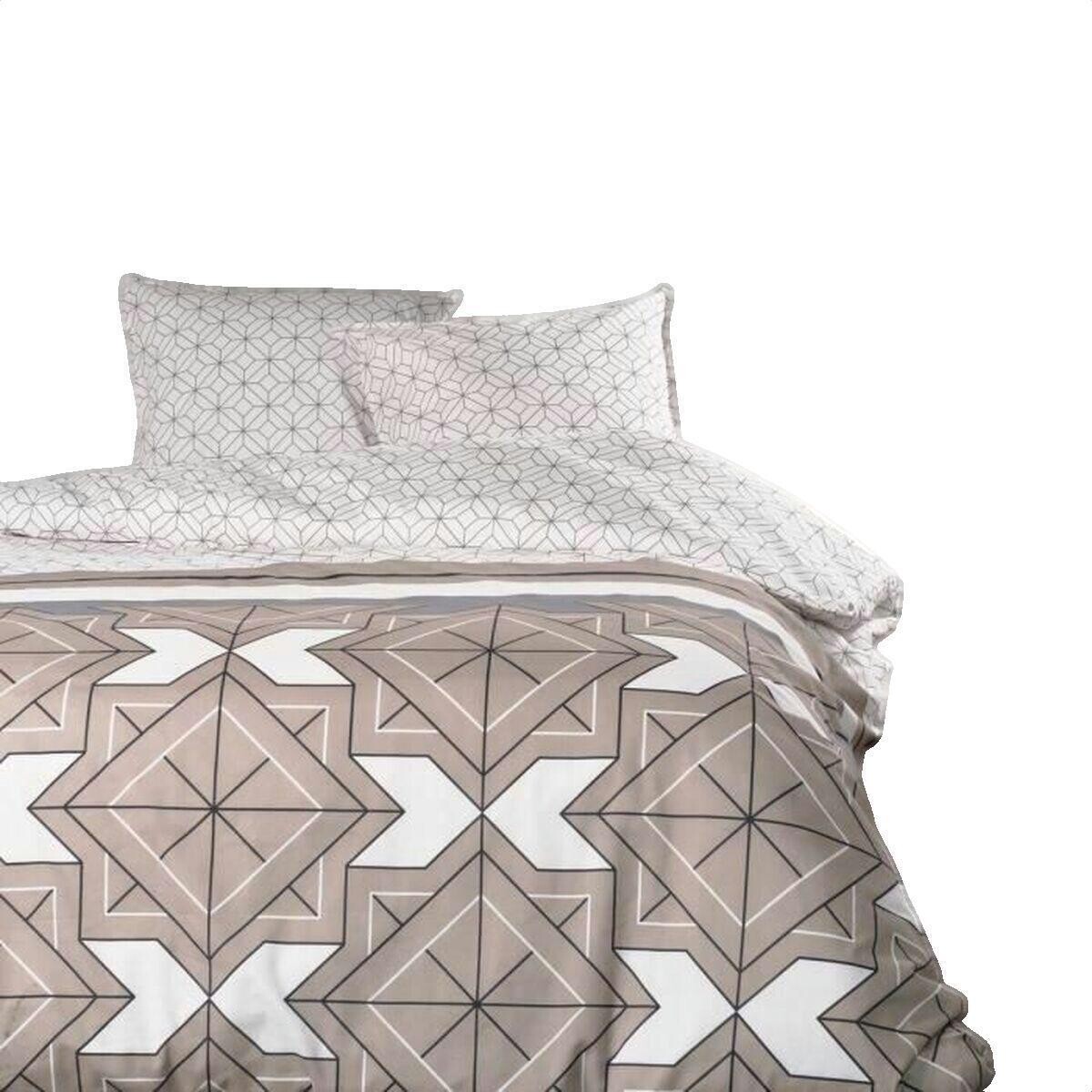 Today  Housse de couette  géométrique beige 240x200 cm  Béžová