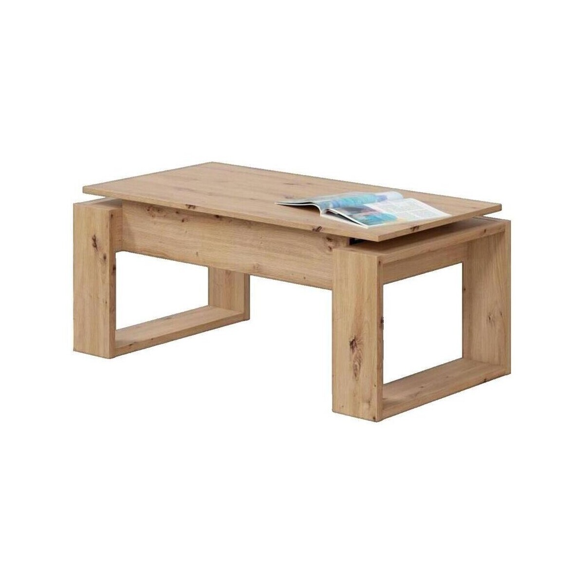 Bigbuy  Table basse  Ciara à plateau relevable chêne  ruznobarevne