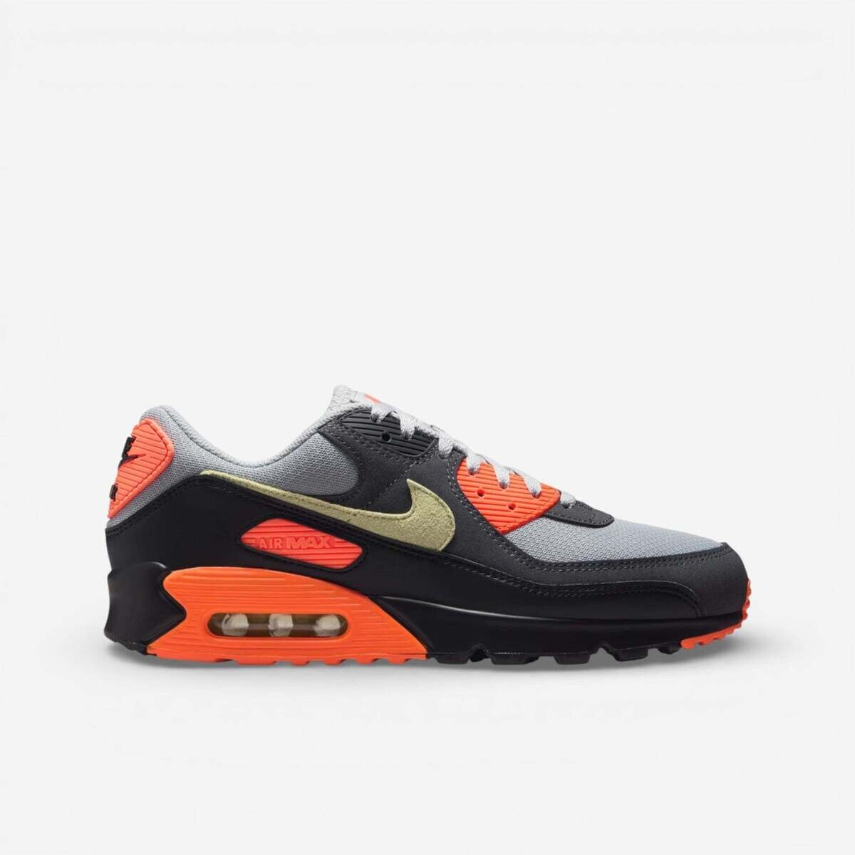 Nike  Air Max 90 Light Smoke Grey Hyper Crimson Limelight  Šedá