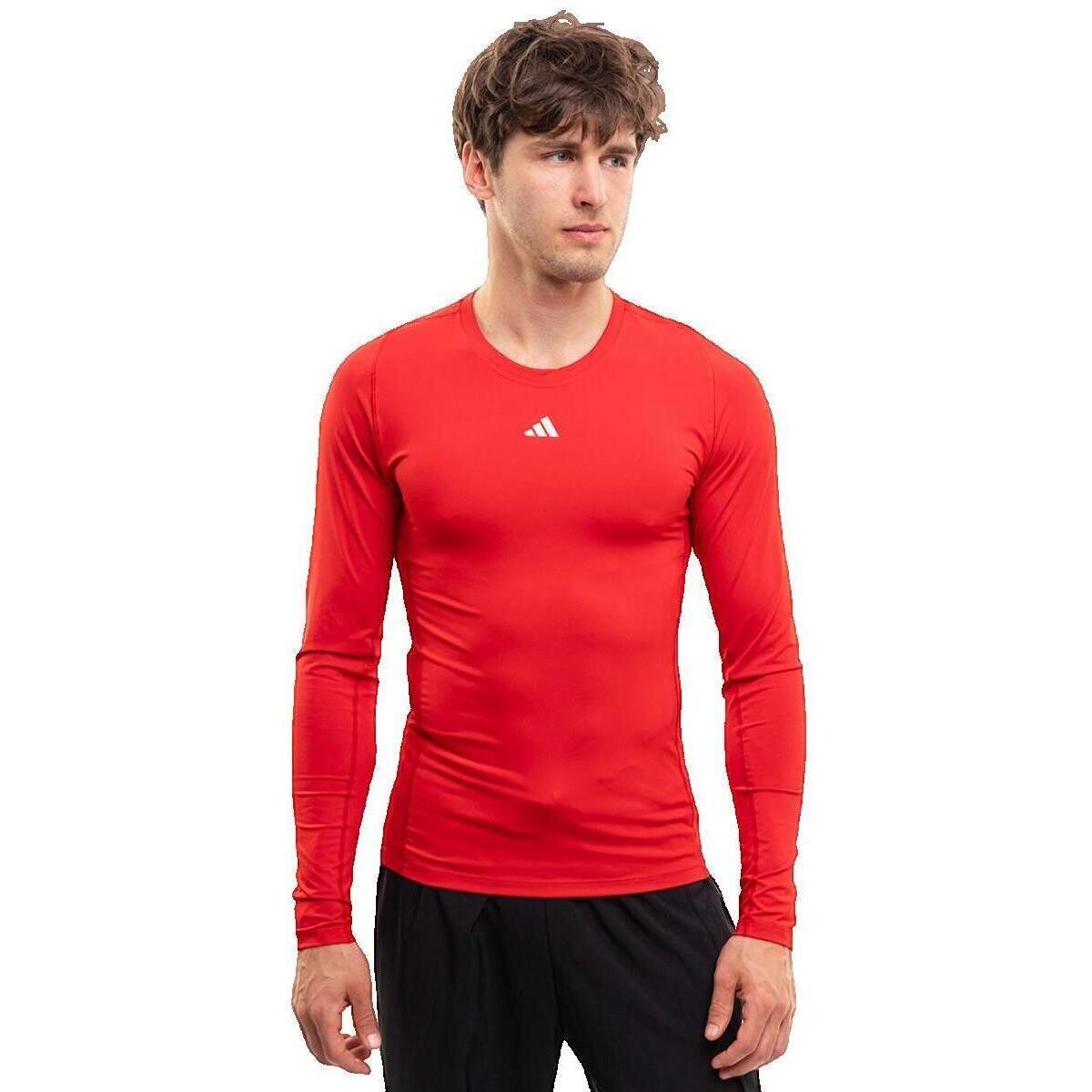 adidas  T-shirt manches longues  Techfit Aeroready  Červená