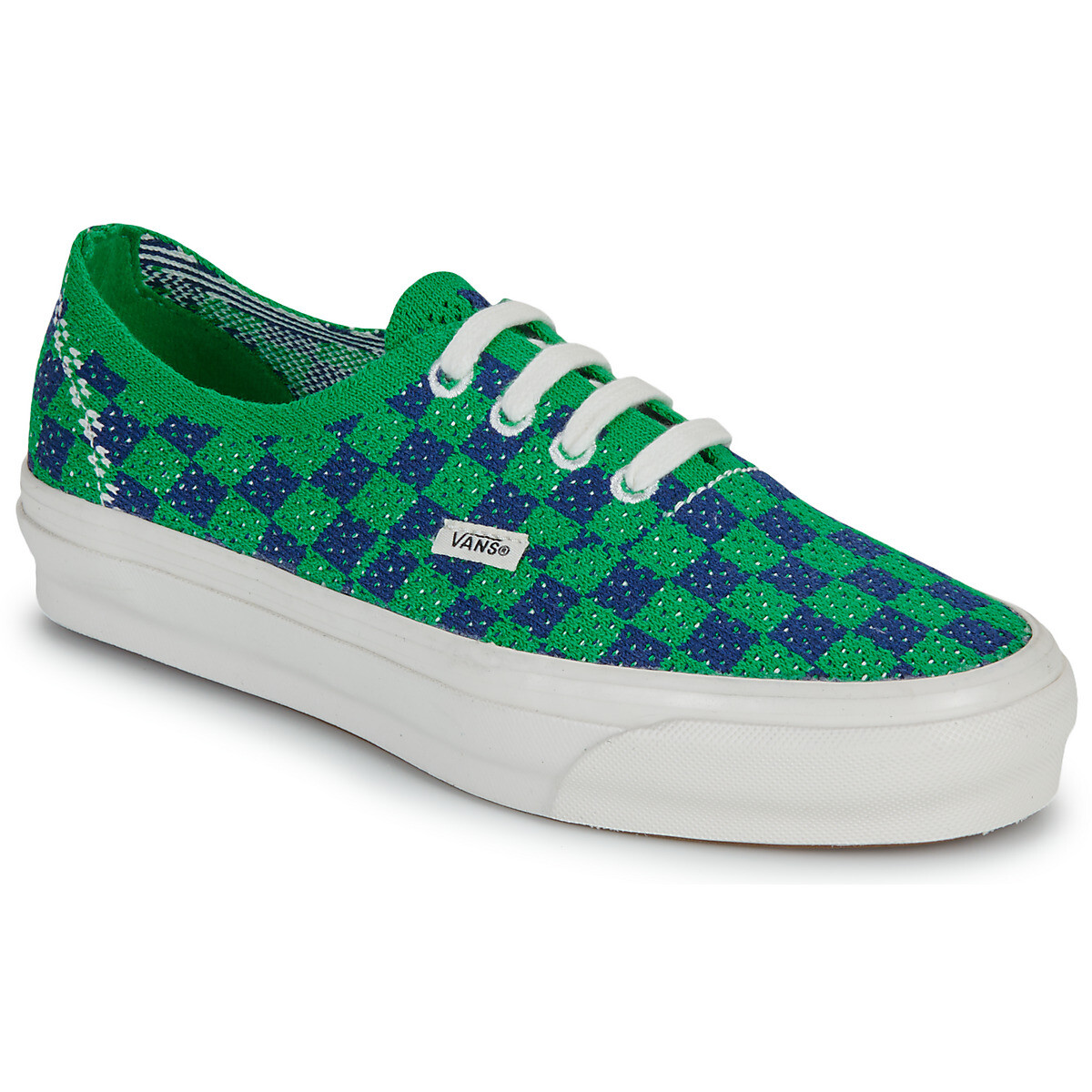 Vans  LX Authentic 44 EK Punk Check GREEN/NAVY  Zelená