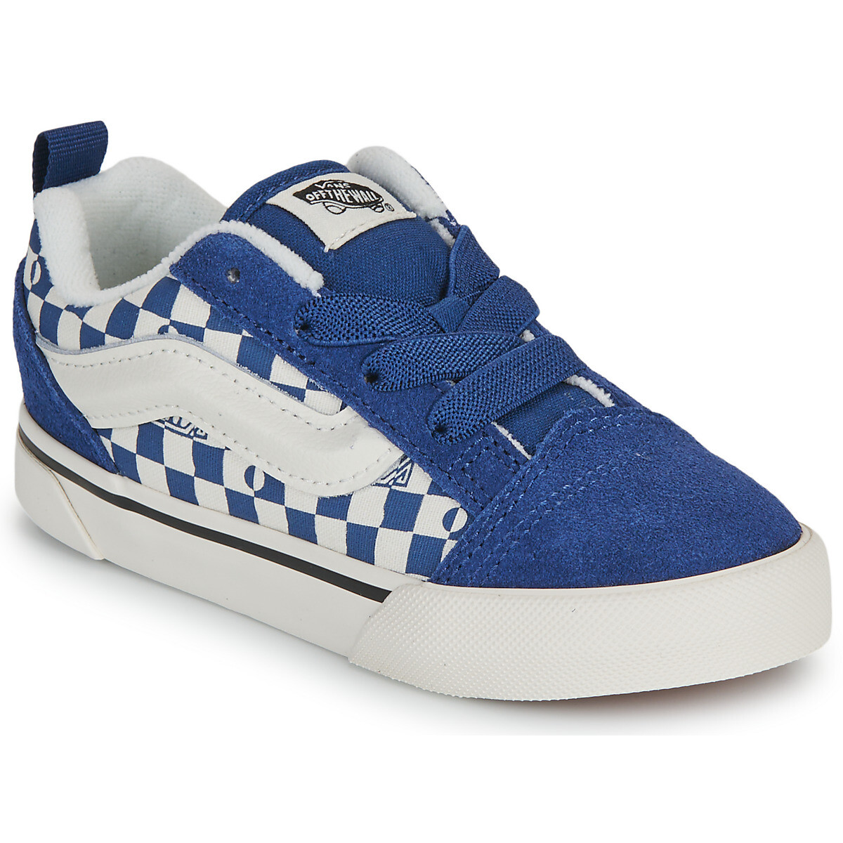 Vans  Knu Skool Elastic Lace GEO CHECK INDIGO  Modrá