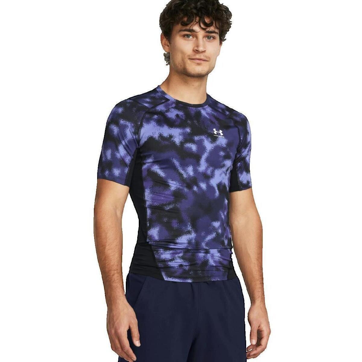 Under Armour  T-shirt Under Armour HeatGear® Printed  Modrá