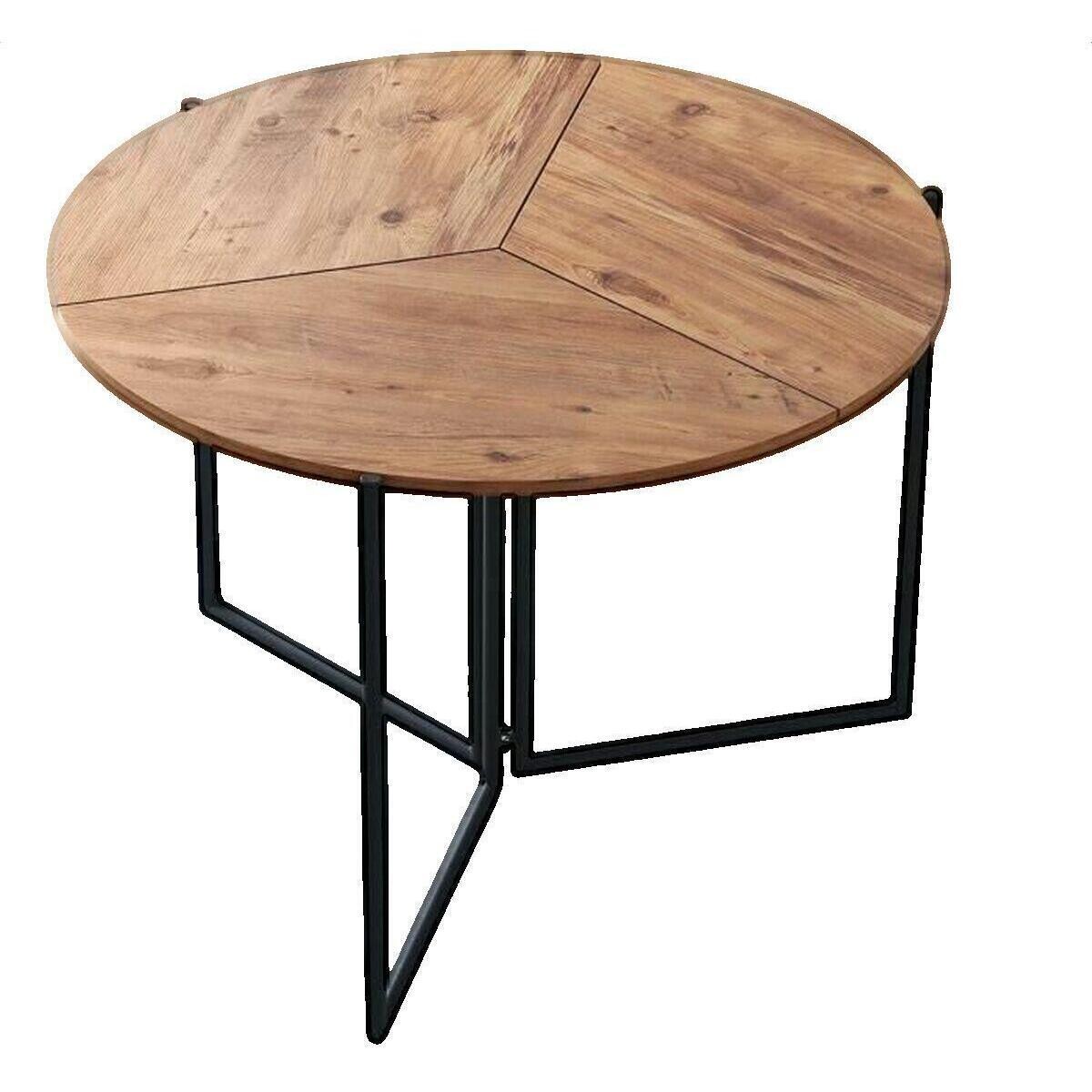 Bigbuy  Table à manger  Origami pliable chêne clair  Béžová