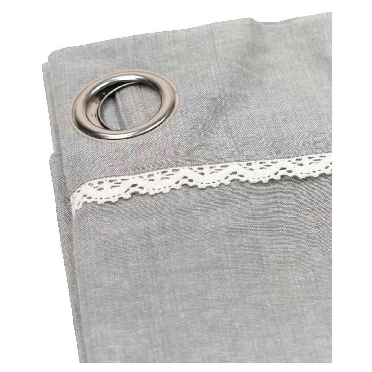 Today  Rideau  Style Romantique gris foncé à œillets métalliques  Šedá