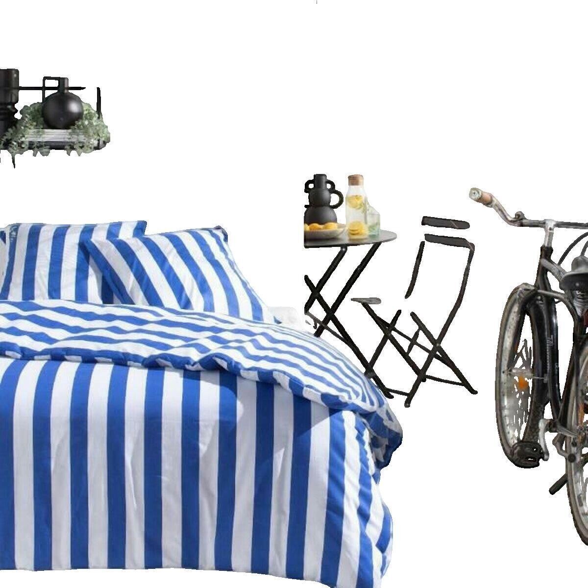 Today  Housse de couette  Summer Stripes Bleu  Modrá