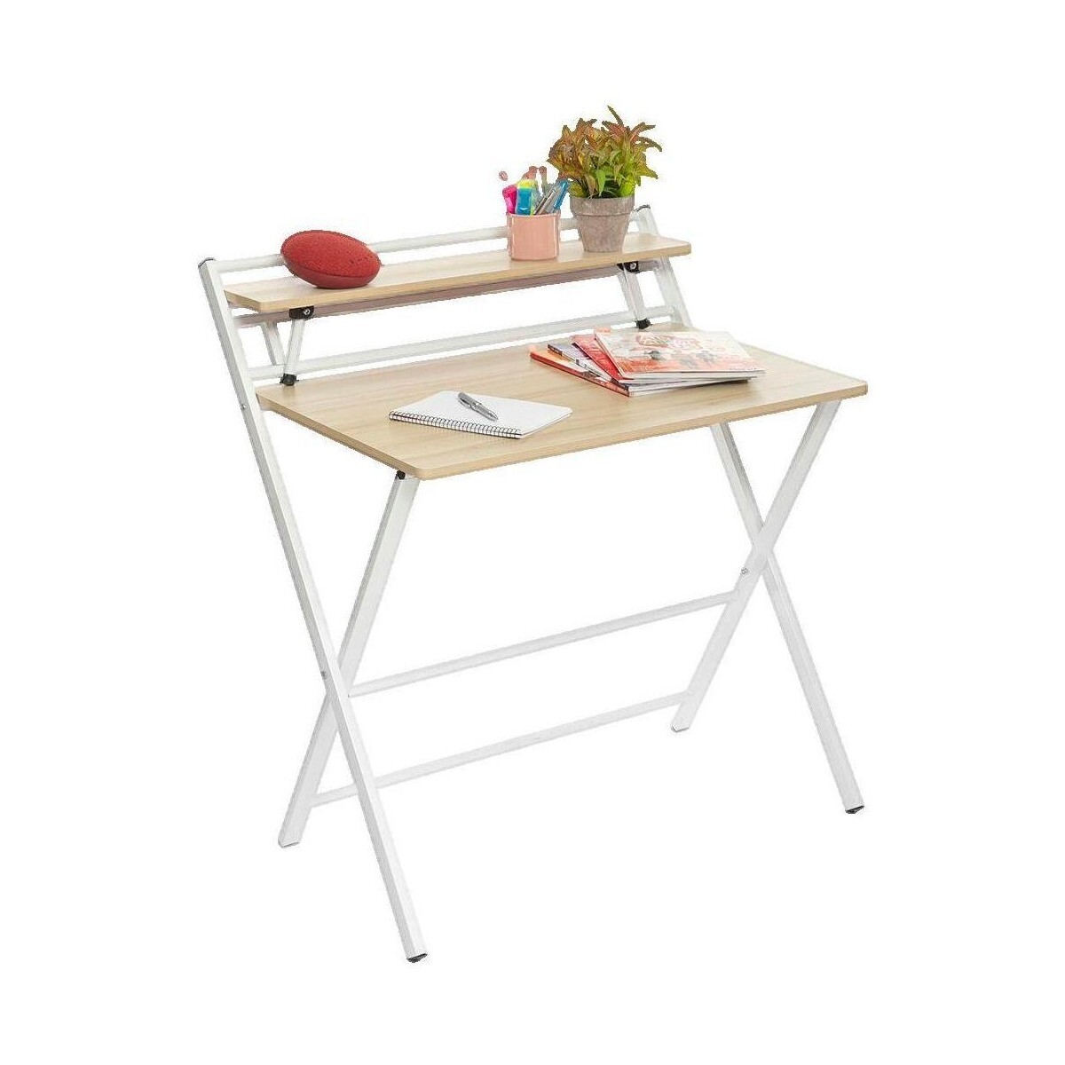 Innovagoods  Bureau pliable  Tablezy avec étagère pliante  Béžová