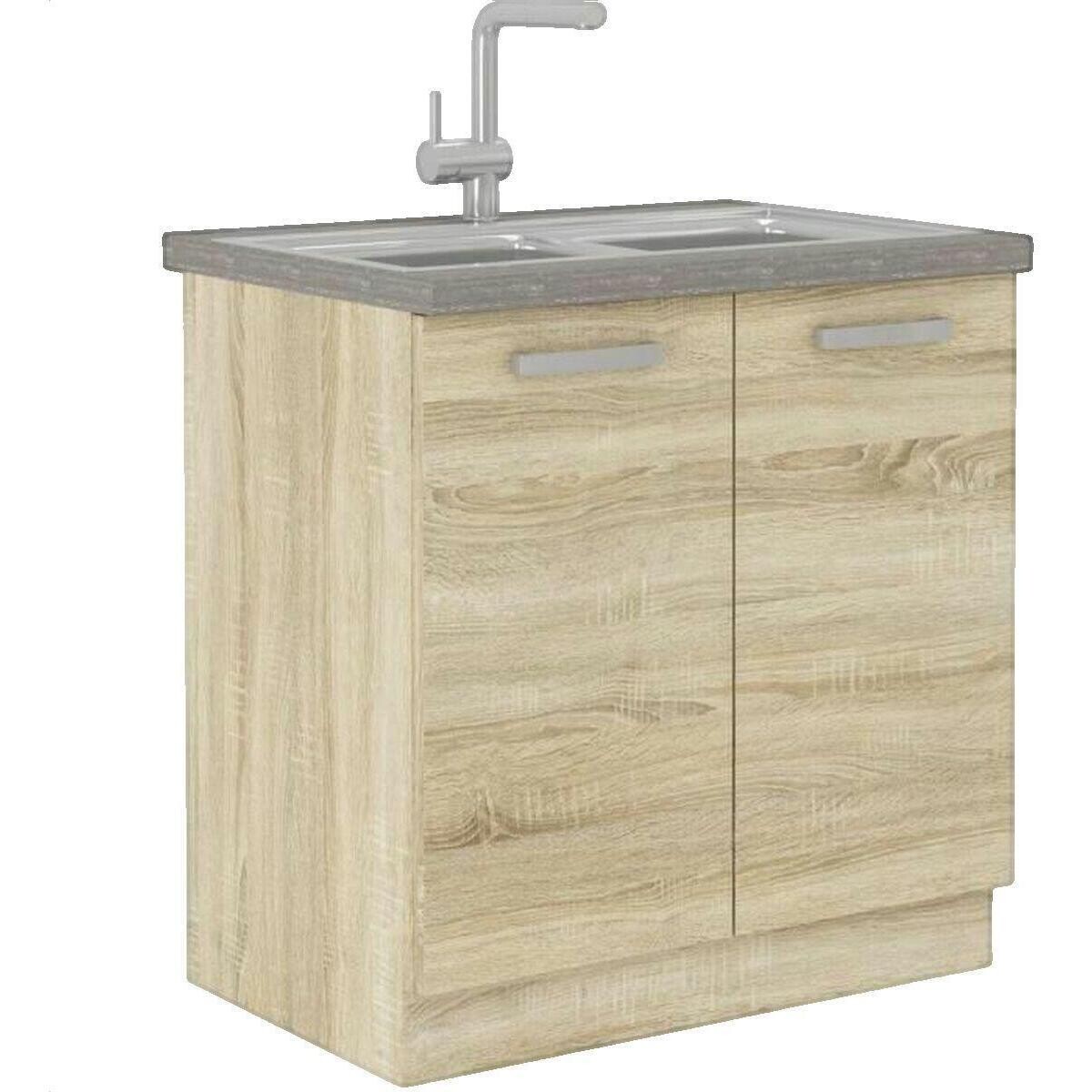 Bigbuy  Bibliothèque  LASSEN chêne clair Sonoma  ruznobarevne