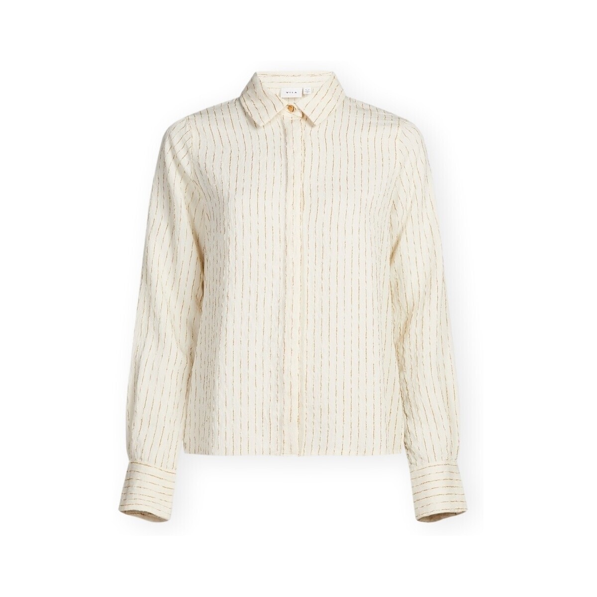 Vila  Addie Shirt - Birch/Tapenade  Béžová