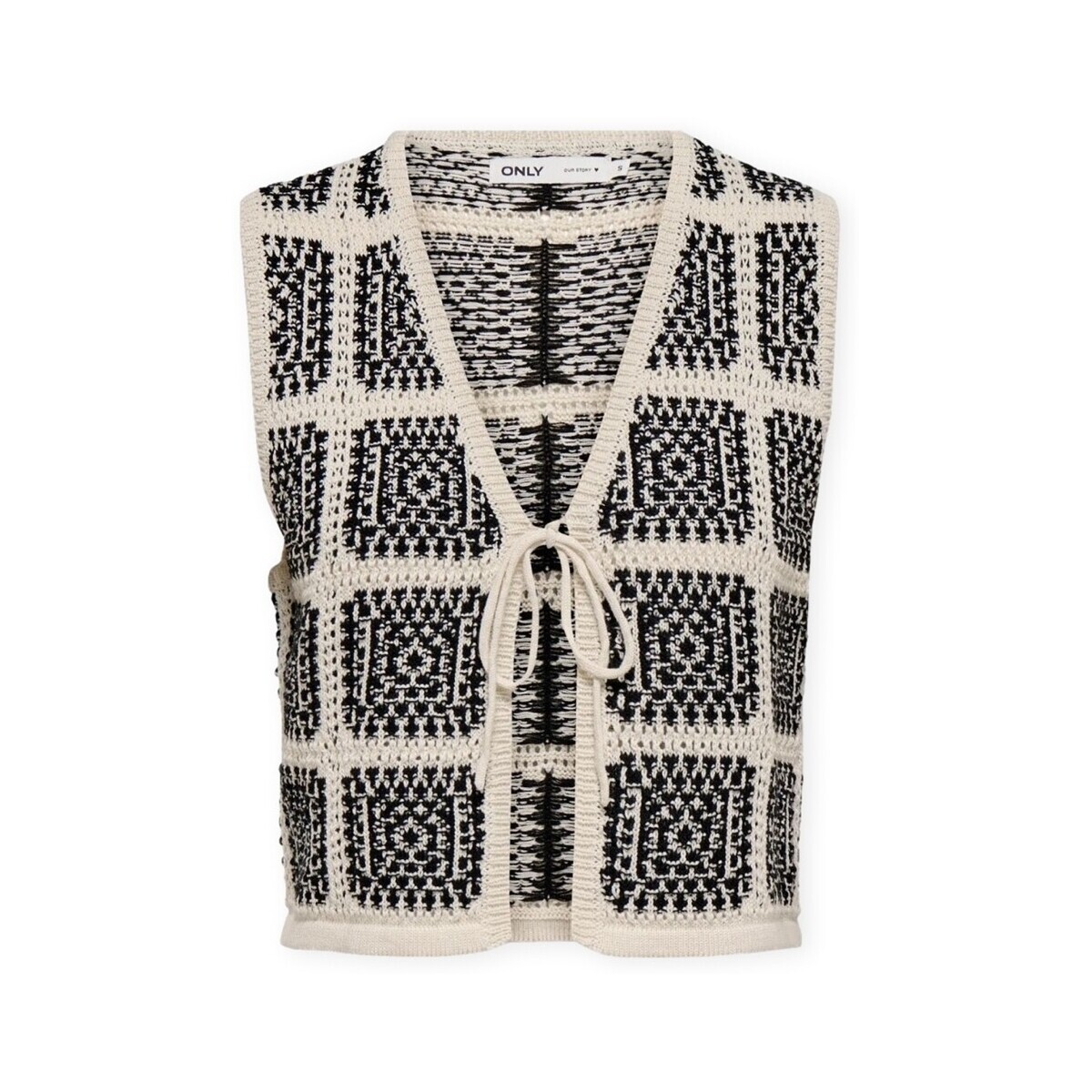 Only  Loa Vest - Birch/Black  Černá