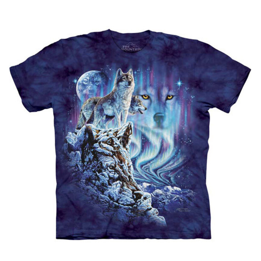 Tričko unisex The Mountain Find 10 Wolves (vlci) - fialové, 4XL