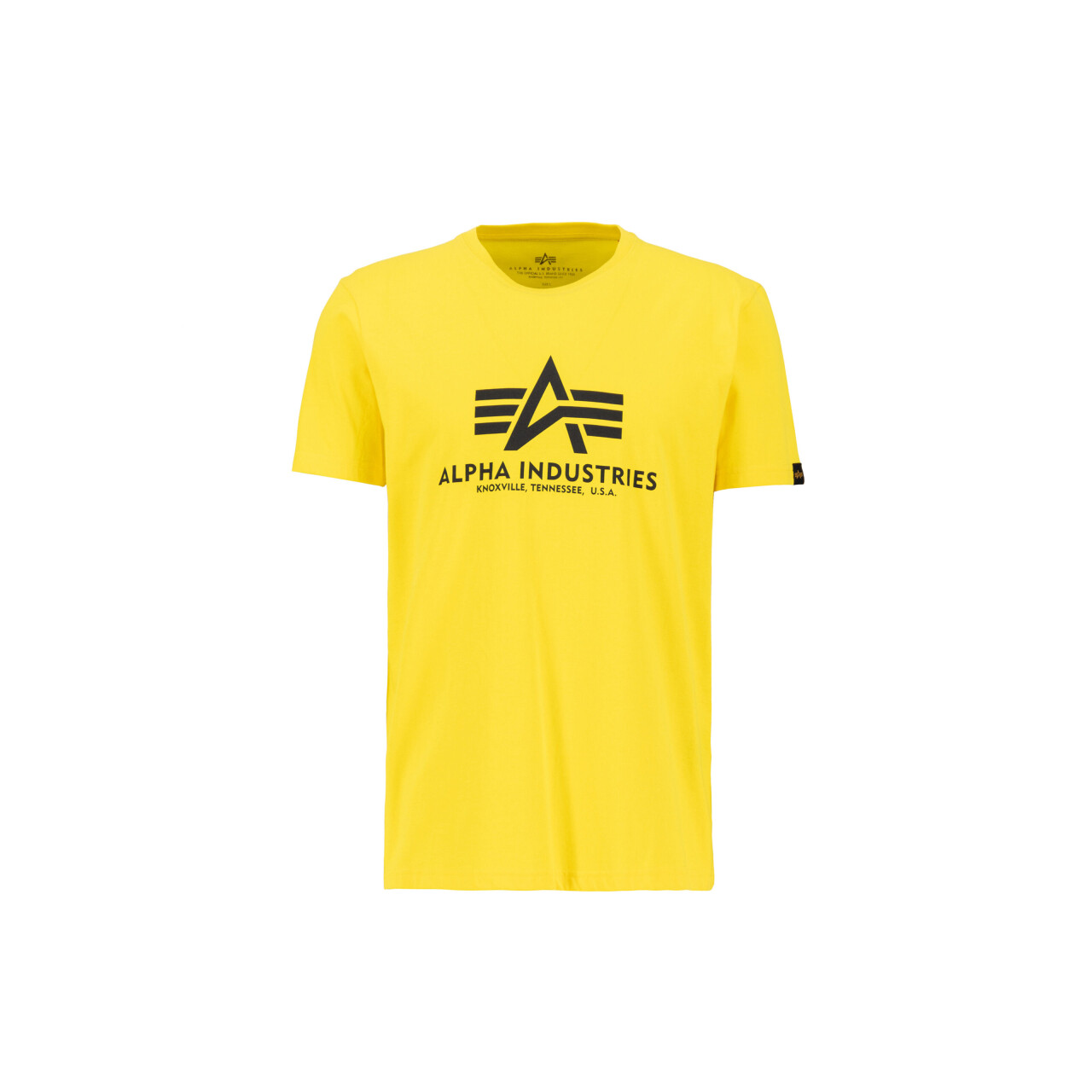 Tričko Alpha Industries Basic Big Logo - žluté, S