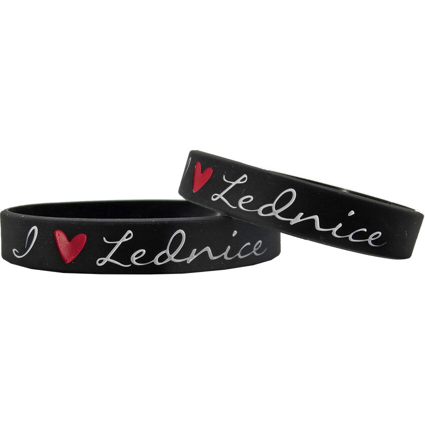 Náramek silikonový I Love Lednice - černý