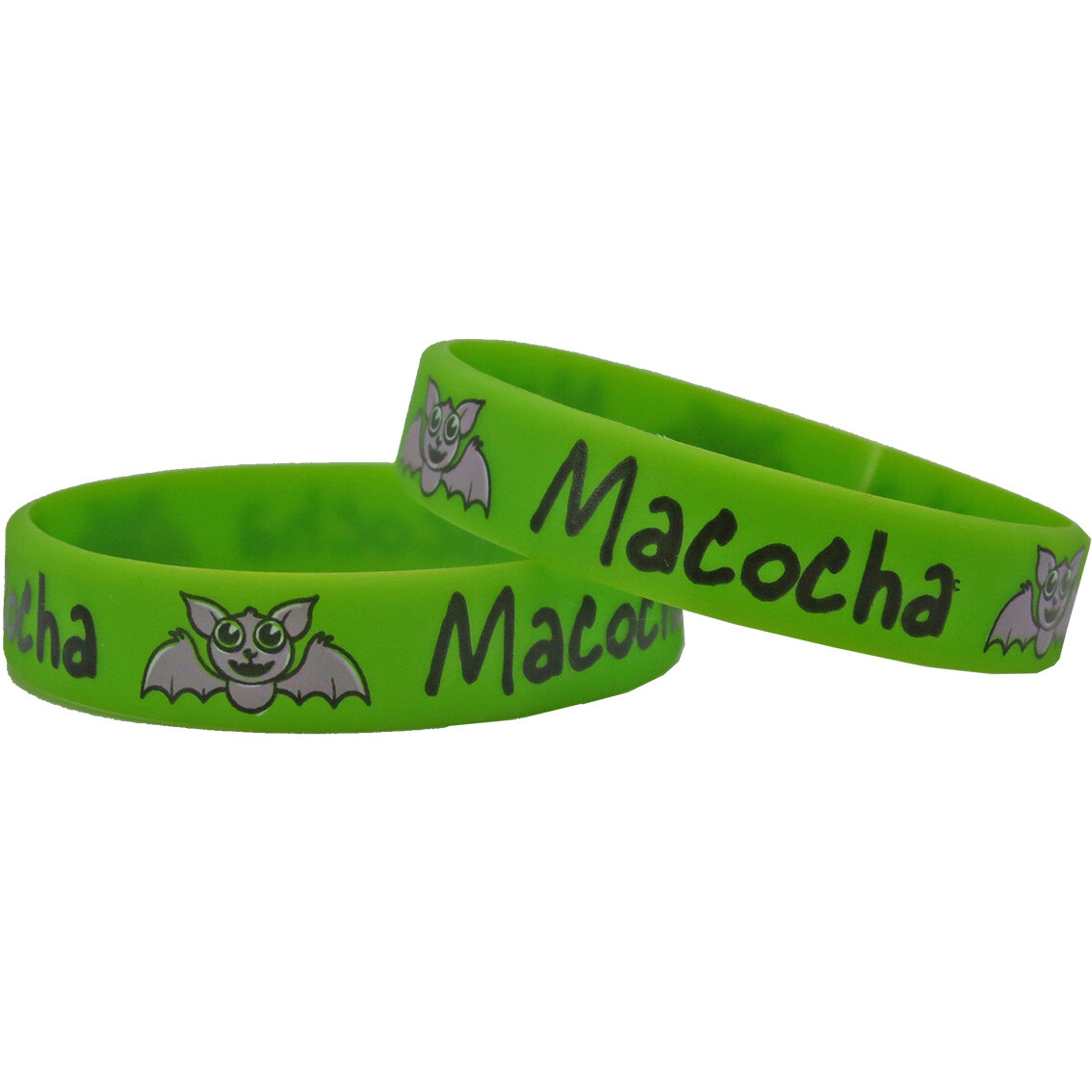Náramek silikonový Macocha s netopýrem - zelený
