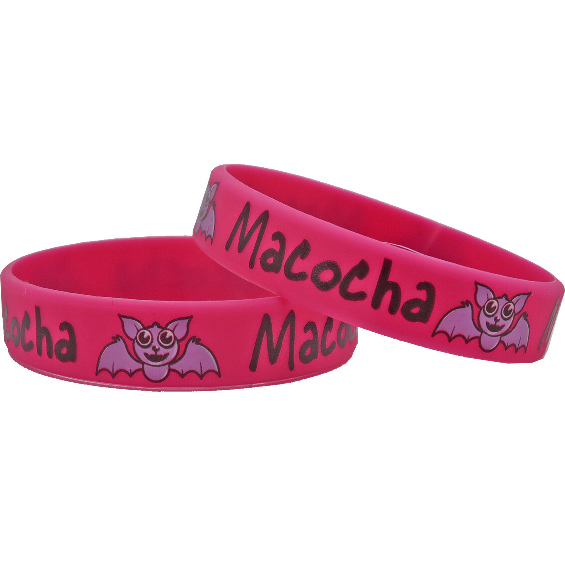 Náramek silikonový Macocha s netopýrem - červený