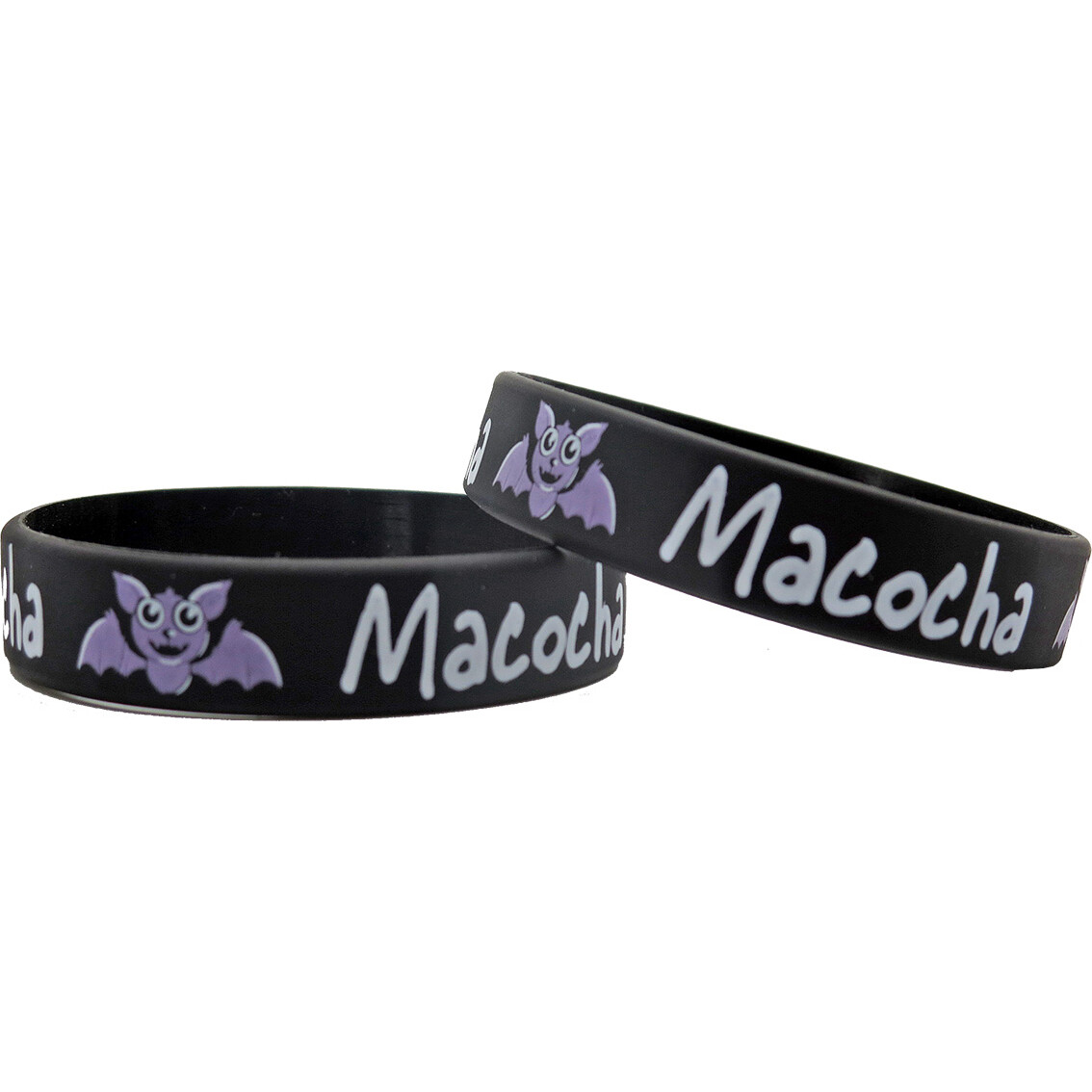 Náramek silikonový Macocha s netopýrem - černý
