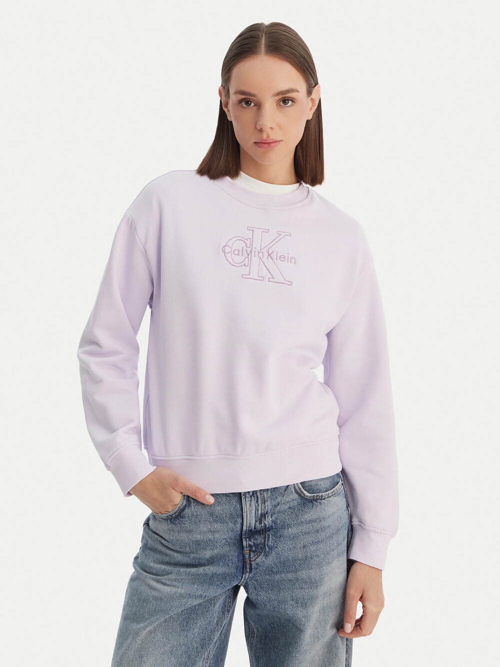 Calvin Klein dámská fialová mikina LV047F204G3OQ XS