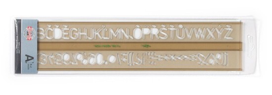 Písmenková šablona 14 mm - kouřová - 074801200000