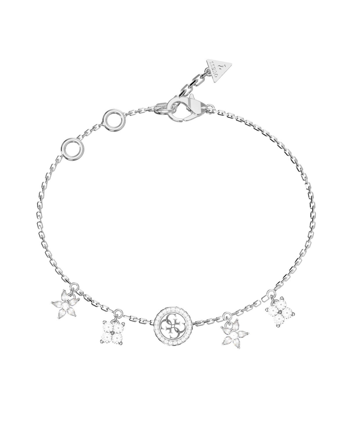 Guess Ocelový náramek s přívěsky Secret Garden JUBB06033JWRH 18,4 cm