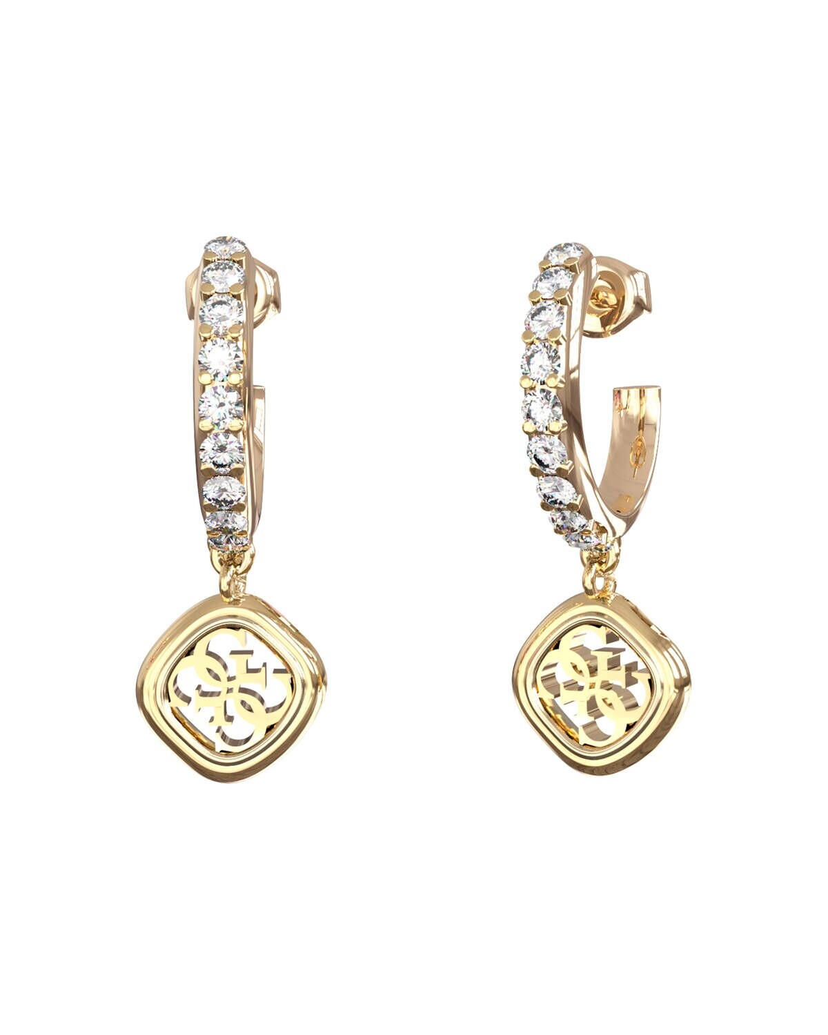 Guess Visací náušnice s krystaly Jaipur Splendor JUBE06151JWYGT/U