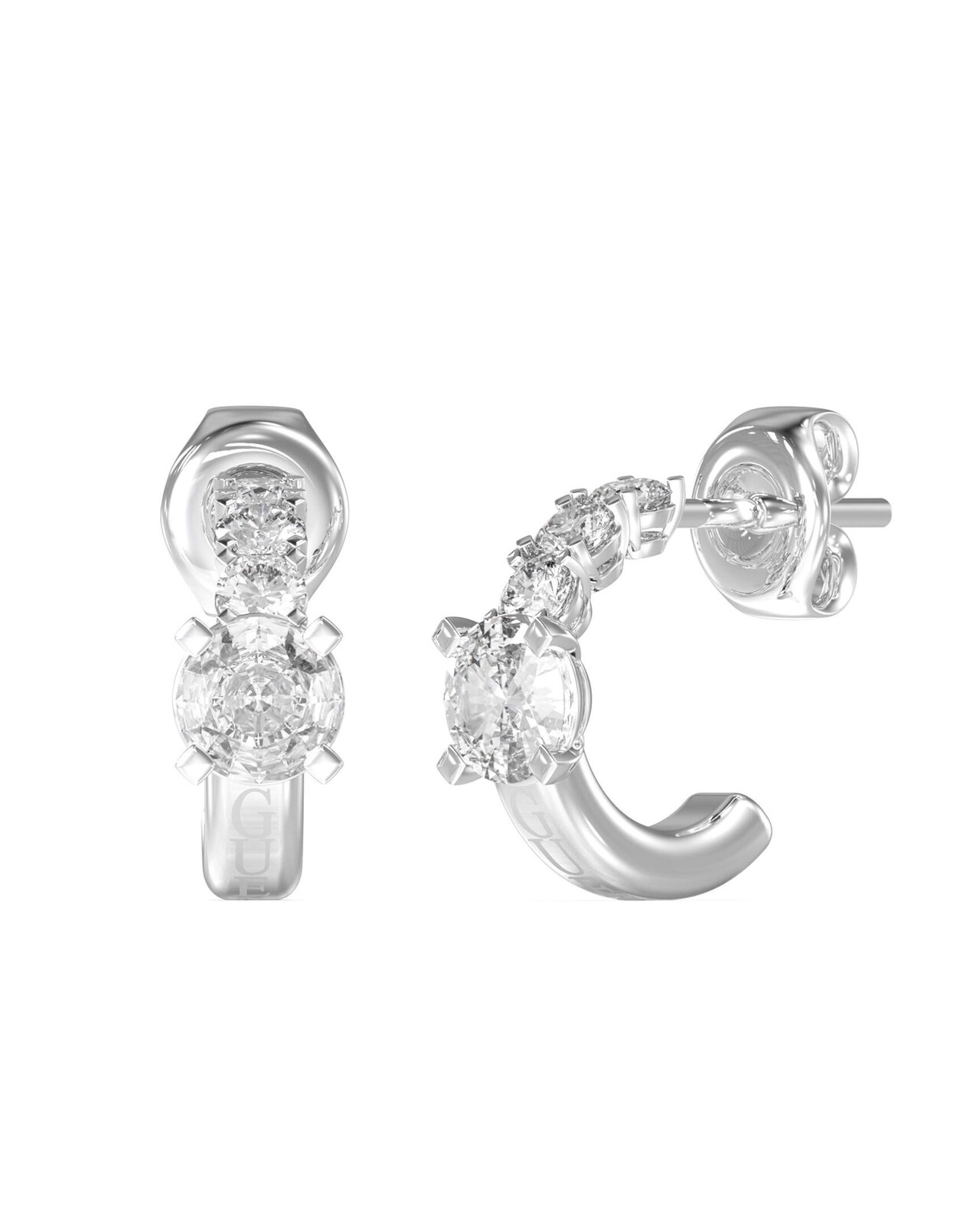 Guess Ocelové kruhové náušnice Piercing Studio JUBE06271JWRHT/U