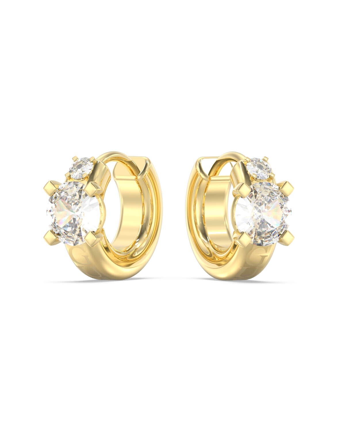 Guess Kruhové pozlacené náušnice Piercing Studio JUBE06270JWYGT/U