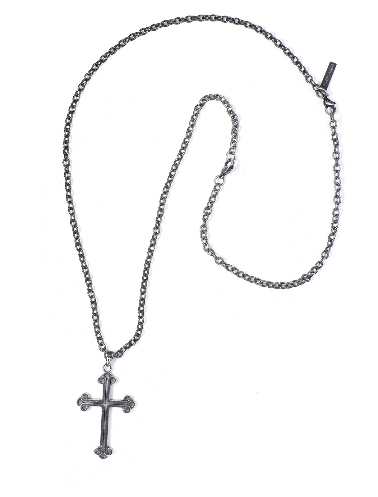 Police Výrazný pánský náhrdelník z oceli Kříž PEAGN0032403