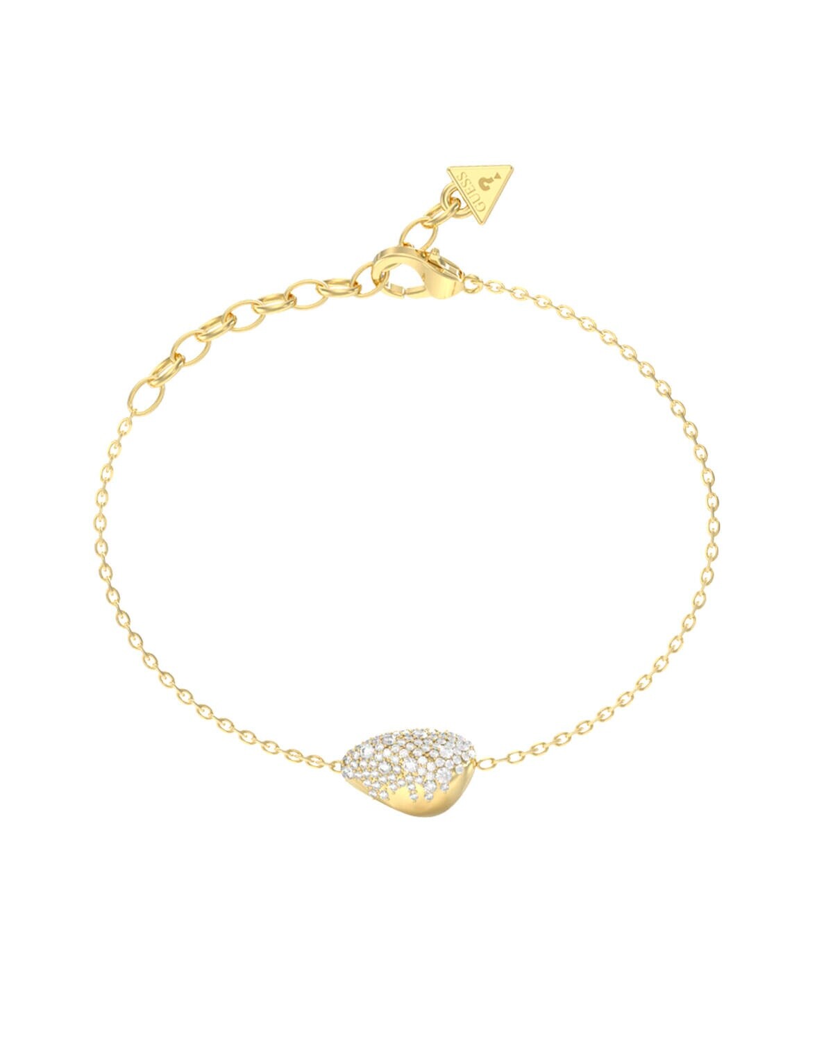 Guess Pozlacený náramek s krystaly Moon Drops JUBB06254JWYG 18,4 cm